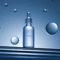Peptide serum bottle with a dropper