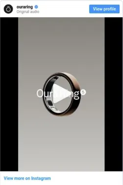 Social video of a smart ring
