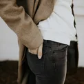 Camel belted trench coat