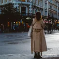 Chocolate cape coat