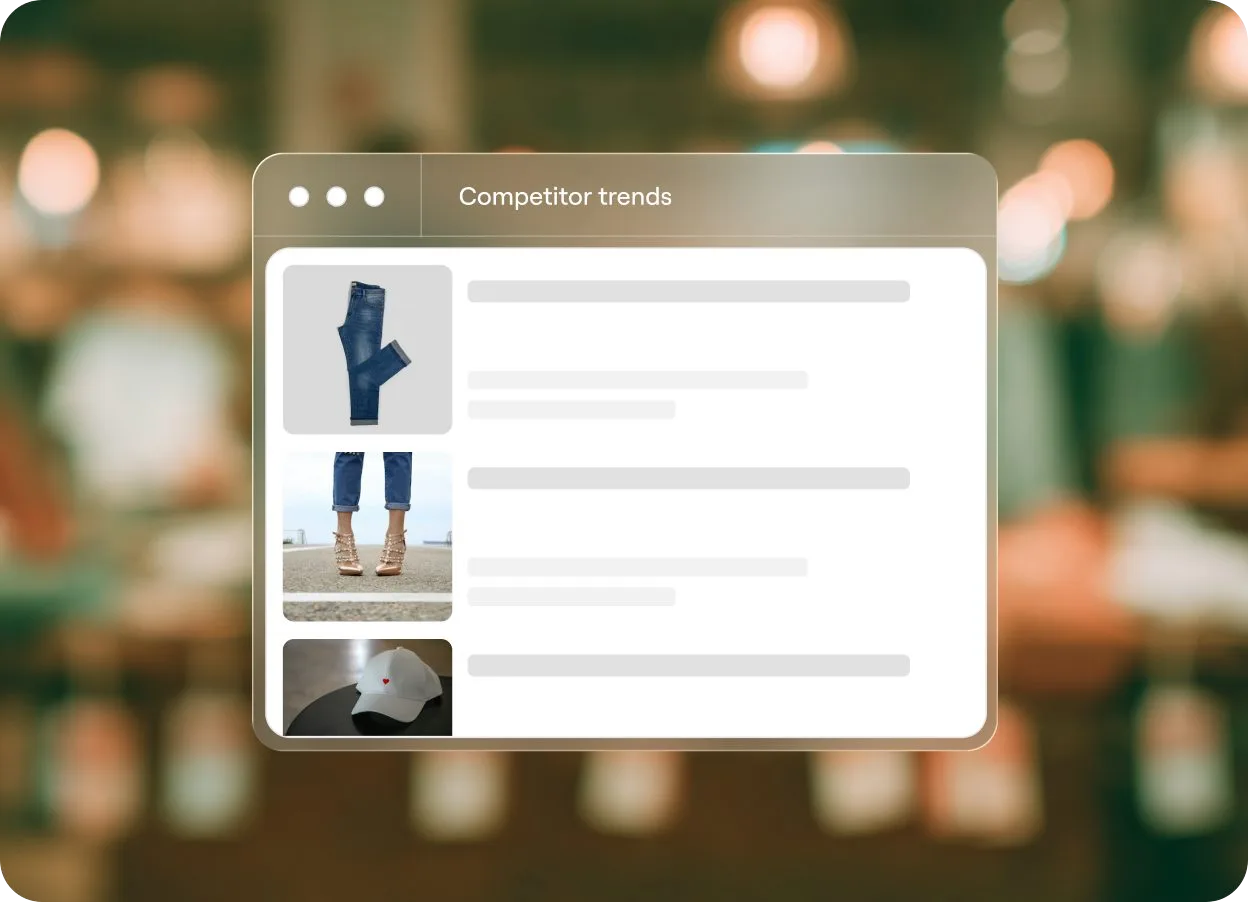 Zenline competitor trends window with jeans, sandals and a cap
