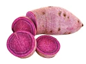 Purple ube yam, sliced