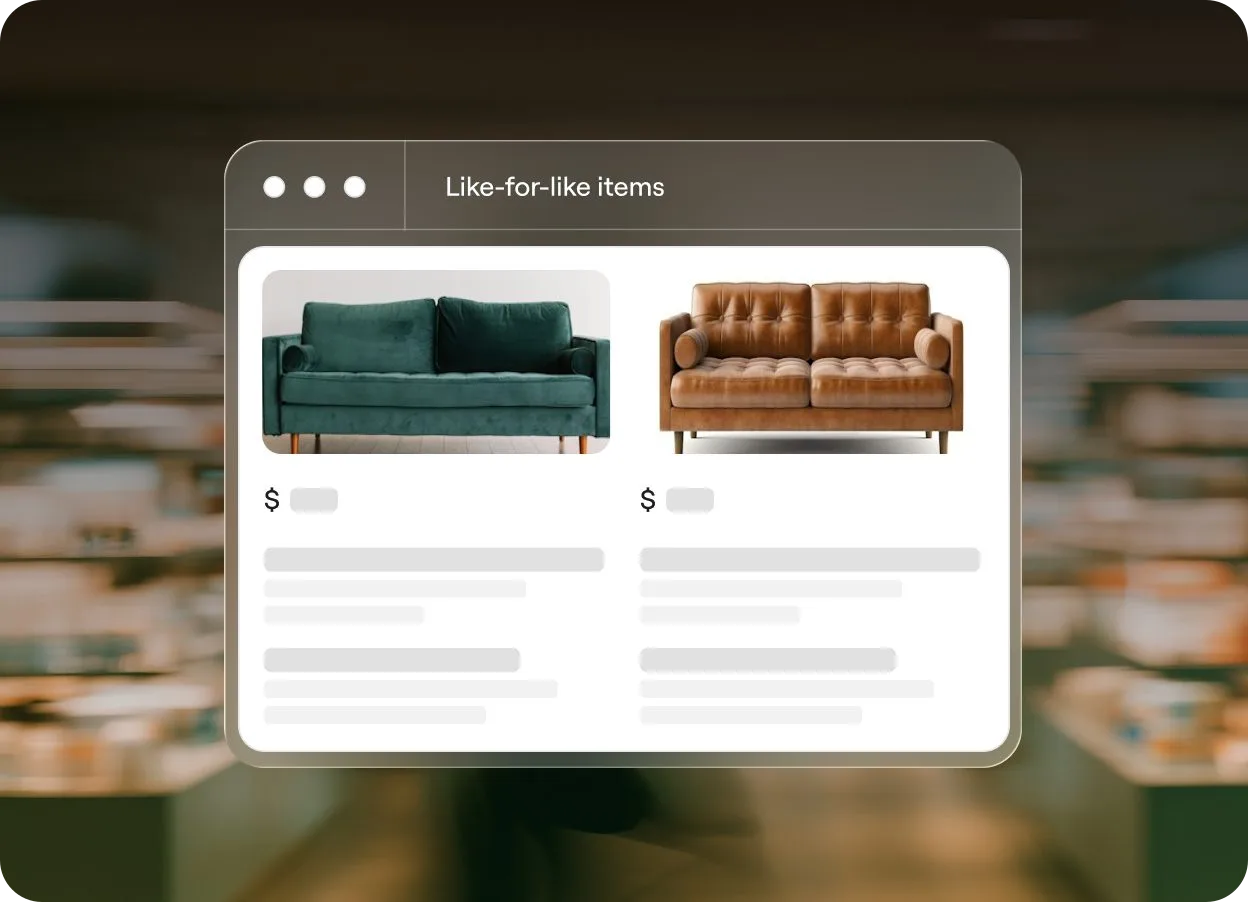 Zenline window matching like-for-like sofas with prices