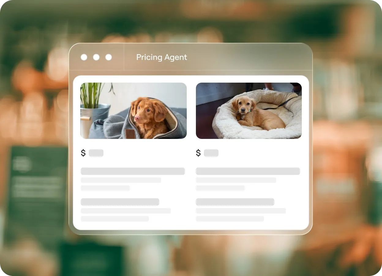 Zenline pricing window comparing two dog beds