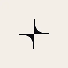 Zenline star, black on sand