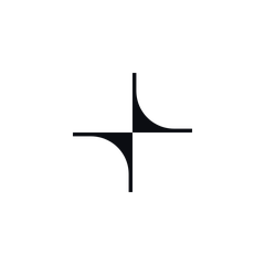 Zenline star, black on a transparent background