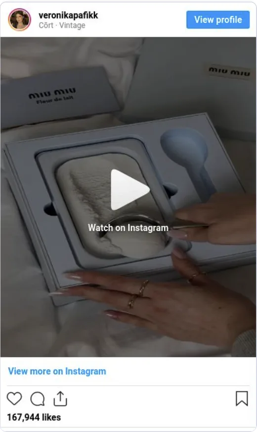 Instagram reel by veronikapafikk unboxing a gadget